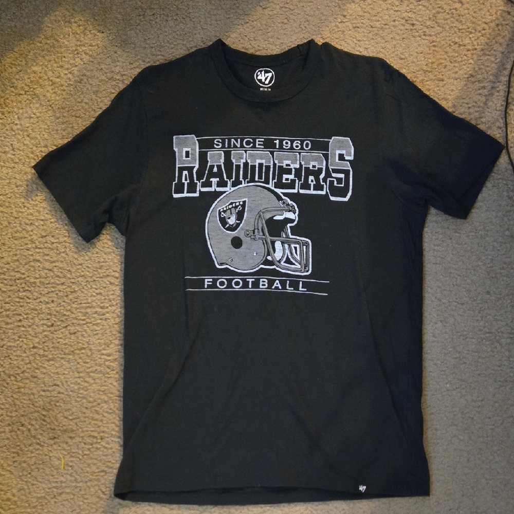 47 Brand Black Raiders Graphic Tee